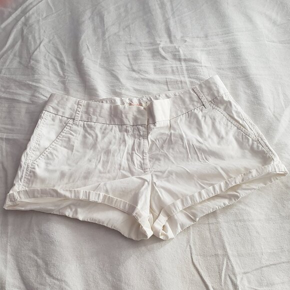 Cotton White Shorts [J.Crew] [Size 8] - Picture 1 of 3